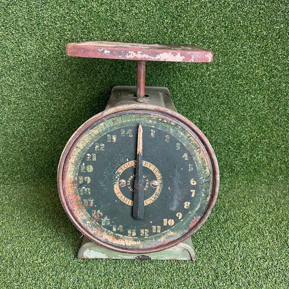 Vintage Antique Montgomery Ward Family Kitchen Scale 25 lbs